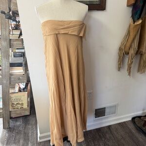 Tan and Gold RALPH LAUREN PURPLE LABEL Maxi Dress / Skirt 6